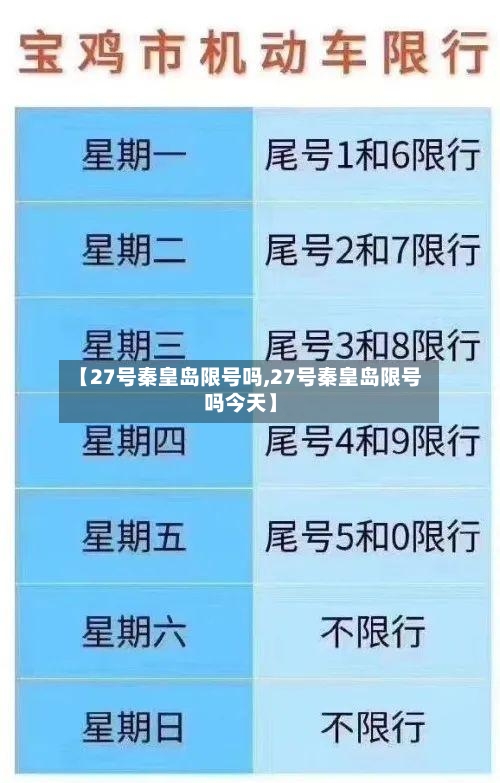 【27号秦皇岛限号吗,27号秦皇岛限号吗今天】