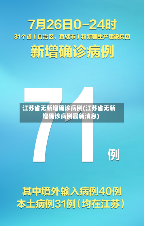 江苏省无新增确诊病例(江苏省无新增确诊病例最新消息)-第2张图片