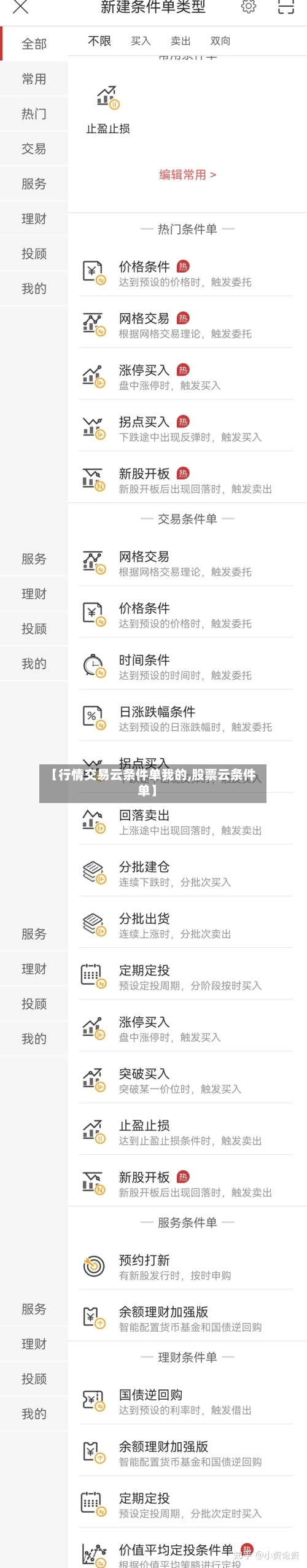 【行情交易云条件单我的,股票云条件单】-第2张图片