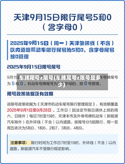 车牌尾号z限号(车牌尾号z限号是多少)