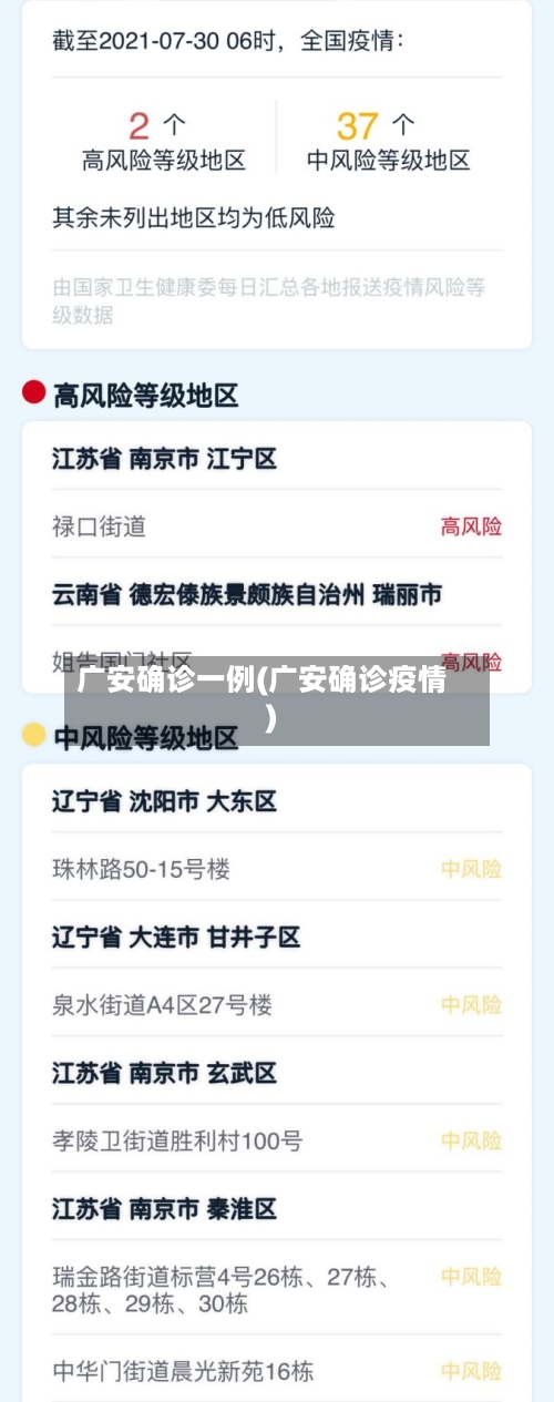 广安确诊一例(广安确诊疫情)-第3张图片