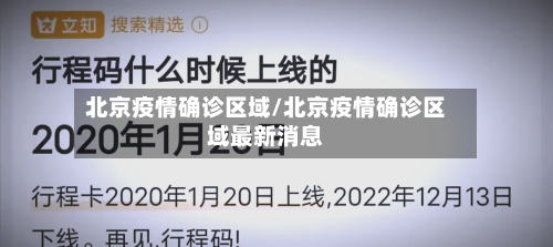 北京疫情确诊区域/北京疫情确诊区域最新消息-第2张图片