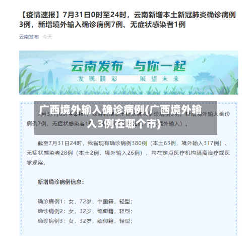 广西境外输入确诊病例(广西境外输入3例在哪个市)-第1张图片