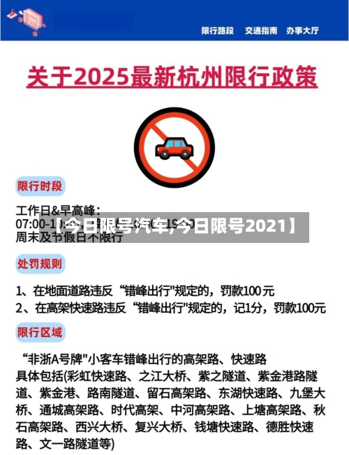 【今日限号汽车,今日限号2021】