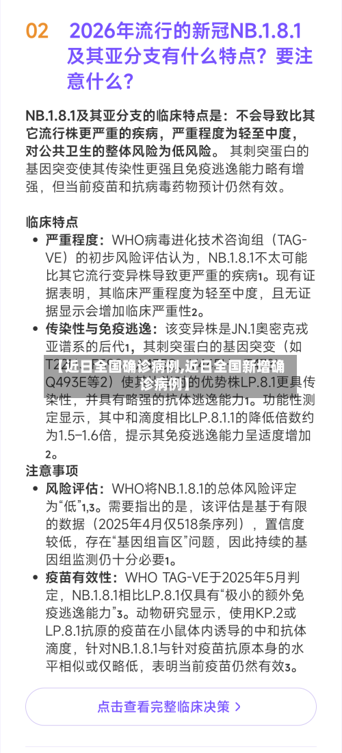 【近日全国确诊病例,近日全国新增确诊病例】-第2张图片