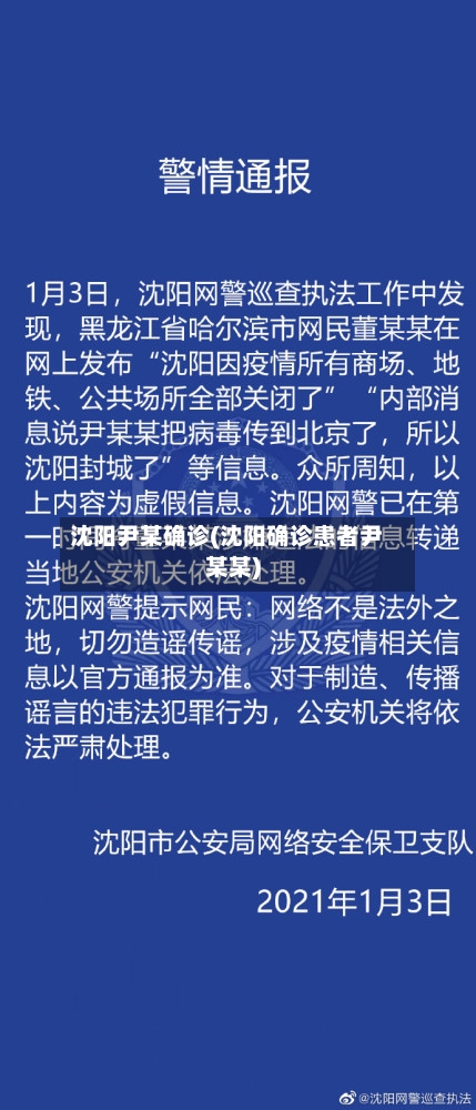 沈阳尹某确诊(沈阳确诊患者尹某某)-第3张图片