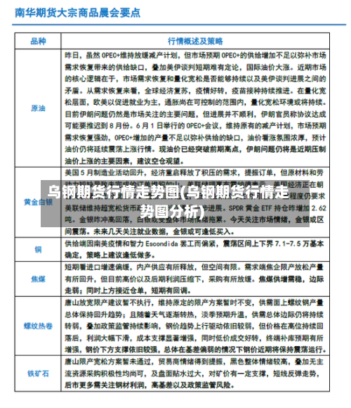 乌钢期货行情走势图(乌钢期货行情走势图分析)-第3张图片