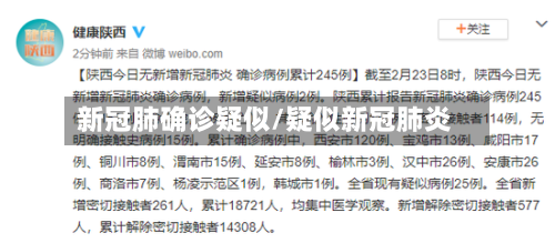 新冠肺确诊疑似/疑似新冠肺炎-第3张图片