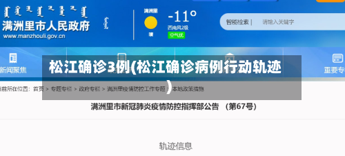 松江确诊3例(松江确诊病例行动轨迹)-第1张图片