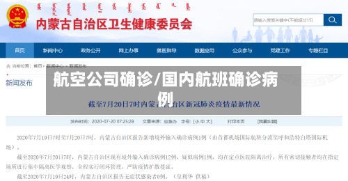 航空公司确诊/国内航班确诊病例