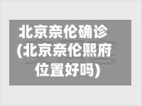 北京奈伦确诊(北京奈伦熙府位置好吗)