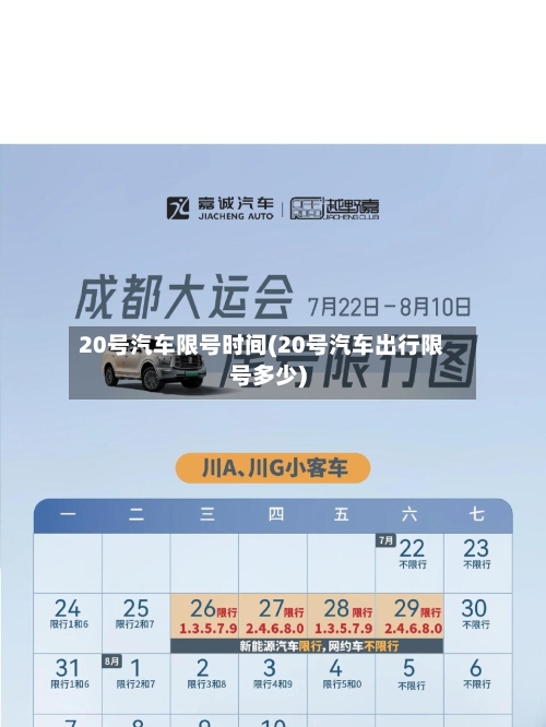 20号汽车限号时间(20号汽车出行限号多少)