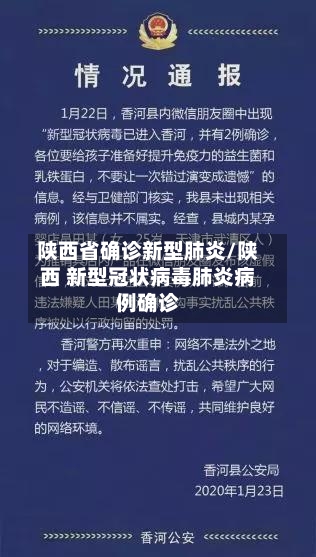 陕西省确诊新型肺炎/陕西 新型冠状病毒肺炎病例确诊-第3张图片