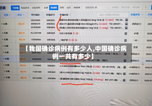 【我国确诊病例有多少人,中国确诊病例一共有多少】