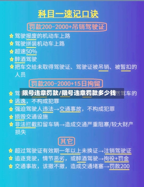 限号违章罚款/限号违章罚款多少钱-第2张图片