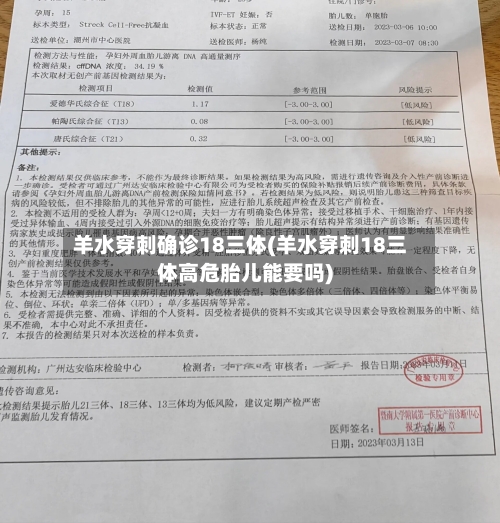 羊水穿刺确诊18三体(羊水穿刺18三体高危胎儿能要吗)-第2张图片