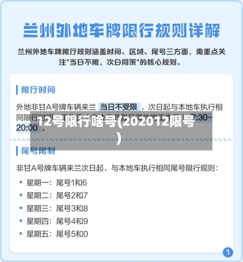 12号限行啥号(202012限号)
