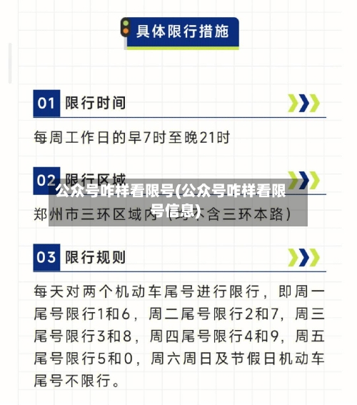 公众号咋样看限号(公众号咋样看限号信息)