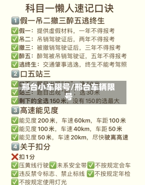 邢台小车限号/邢台车辆限号-第2张图片