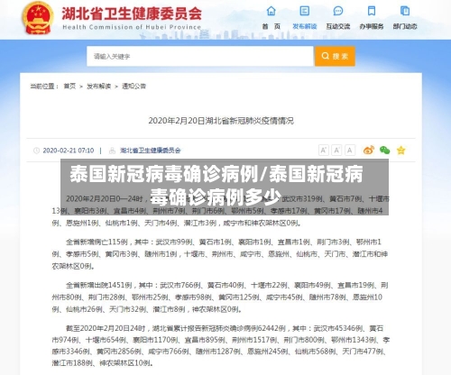 泰国新冠病毒确诊病例/泰国新冠病毒确诊病例多少-第2张图片