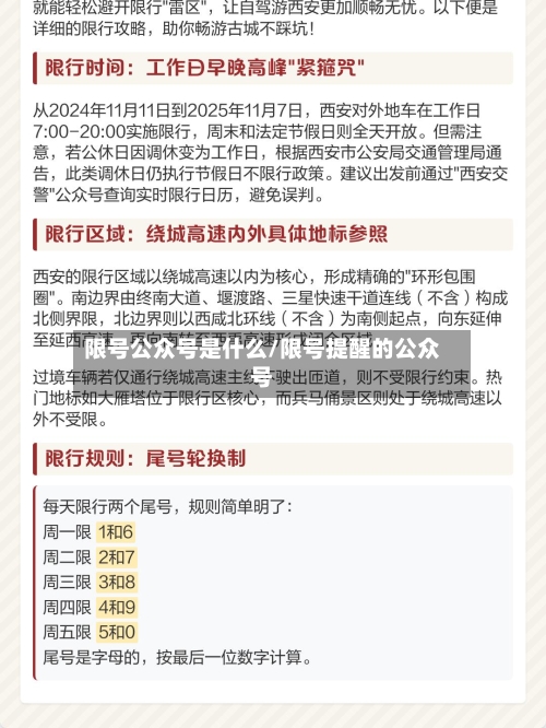 限号公众号是什么/限号提醒的公众号