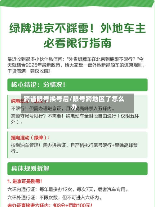 跨省限号换号后/限号跨地区了怎么办