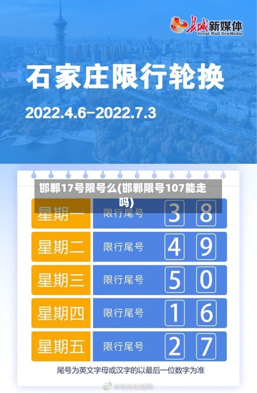 邯郸17号限号么(邯郸限号107能走吗)-第3张图片