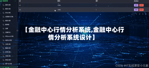 【金融中心行情分析系统,金融中心行情分析系统设计】-第2张图片