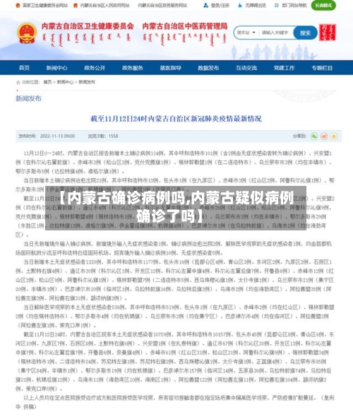 【内蒙古确诊病例吗,内蒙古疑似病例确诊了吗】