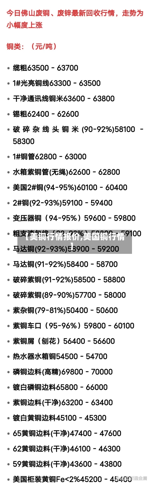 【美铜行情报价,美国铜行情】-第2张图片