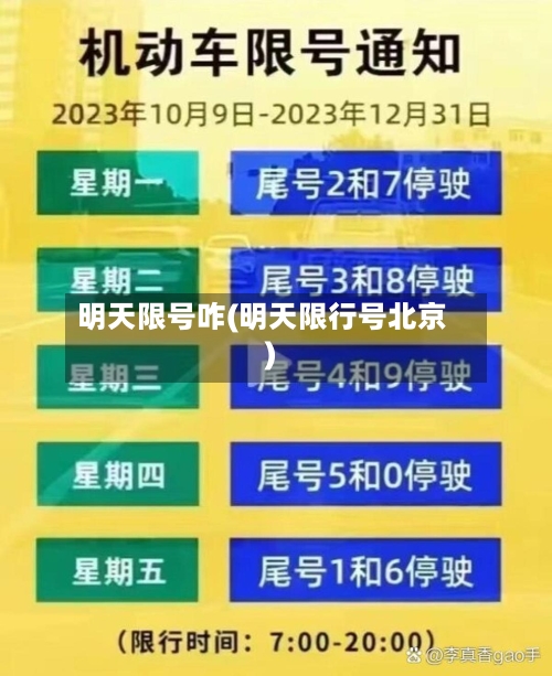 明天限号咋(明天限行号北京)