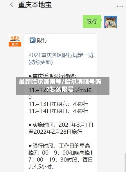 最新哈尔滨限号/哈尔滨限号吗?怎么限号-第2张图片