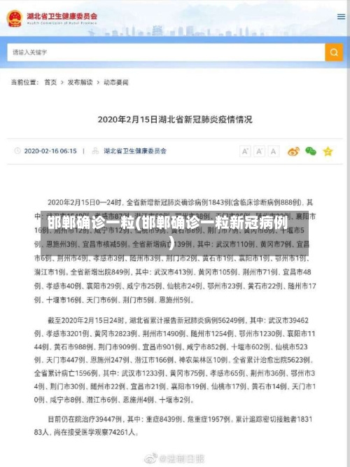 邯郸确诊一粒(邯郸确诊一粒新冠病例)