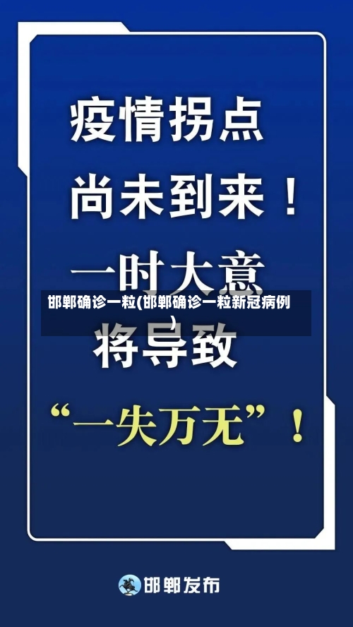 邯郸确诊一粒(邯郸确诊一粒新冠病例)-第2张图片