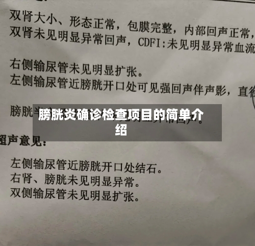 膀胱炎确诊检查项目的简单介绍-第2张图片