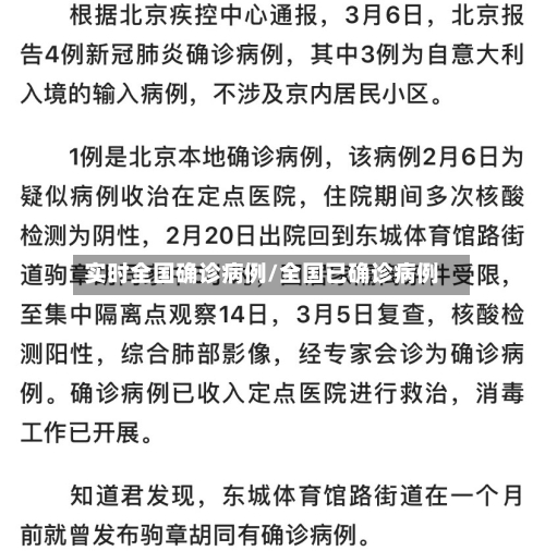 实时全国确诊病例/全国已确诊病例