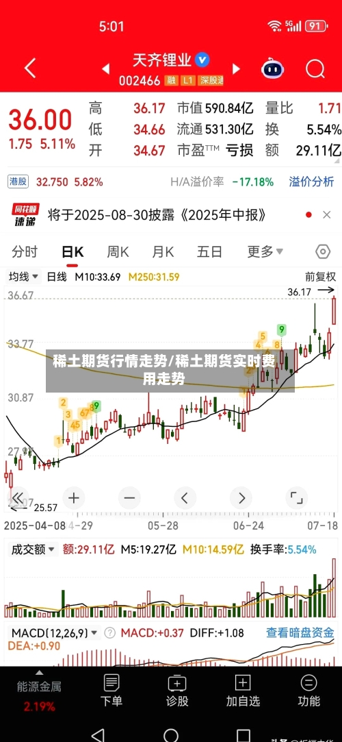 稀土期货行情走势/稀土期货实时费用走势