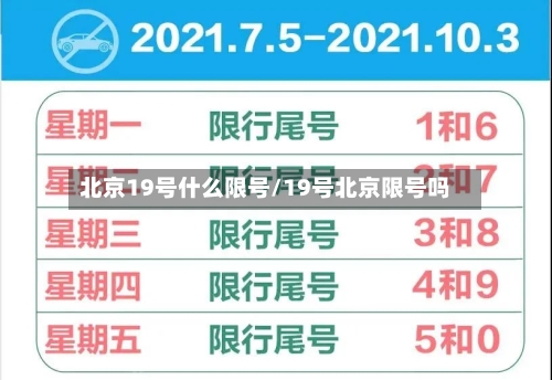 北京19号什么限号/19号北京限号吗-第2张图片