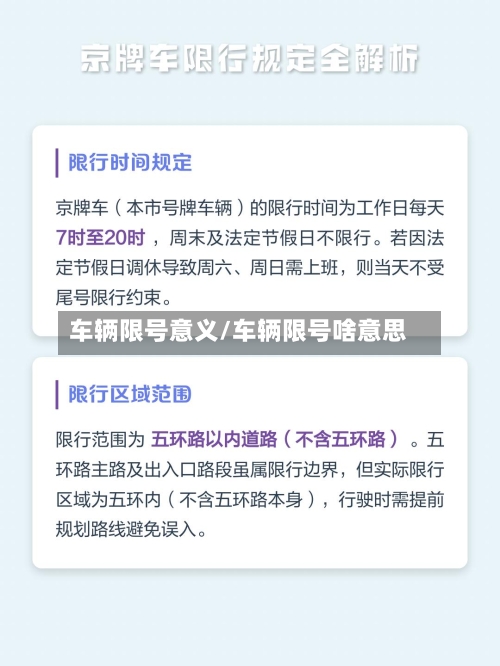 车辆限号意义/车辆限号啥意思