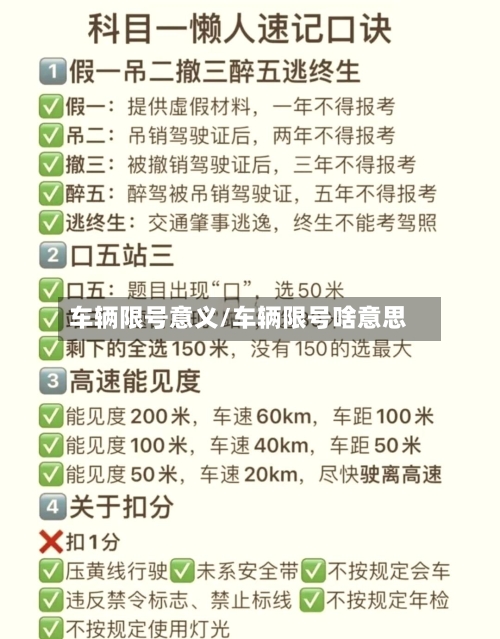 车辆限号意义/车辆限号啥意思-第3张图片