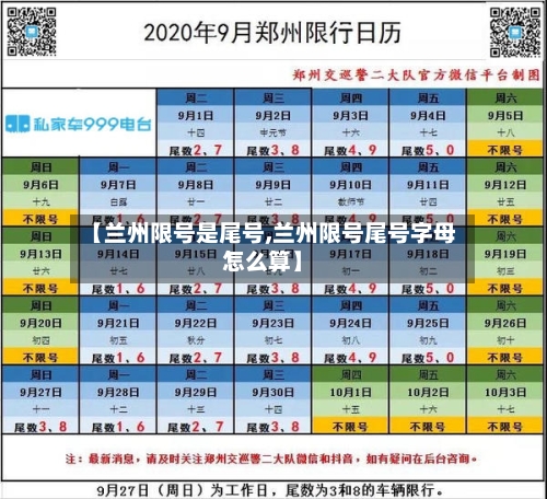 【兰州限号是尾号,兰州限号尾号字母怎么算】-第2张图片