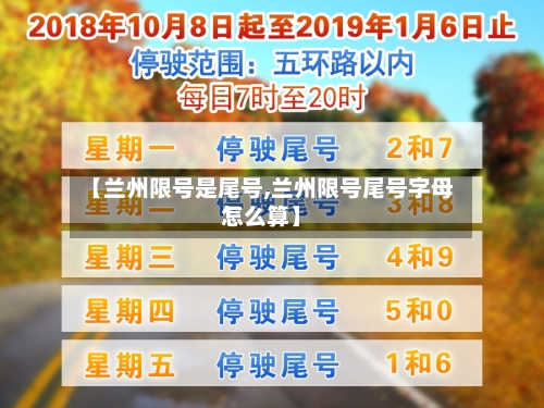 【兰州限号是尾号,兰州限号尾号字母怎么算】-第3张图片